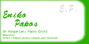 eniko papos business card